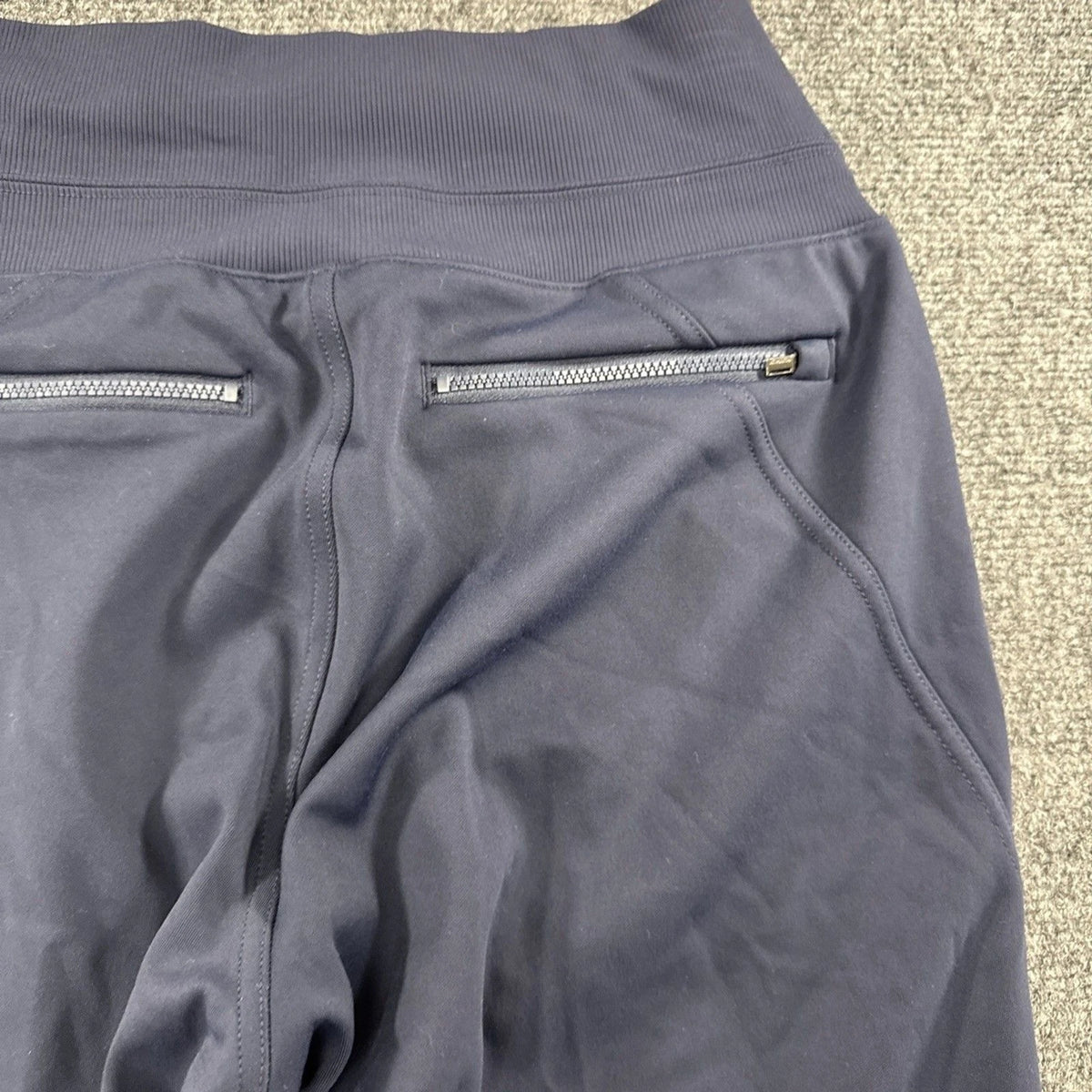 Athleta Women's Small Petite Navy Blue Zip Pocket Performance Joggers