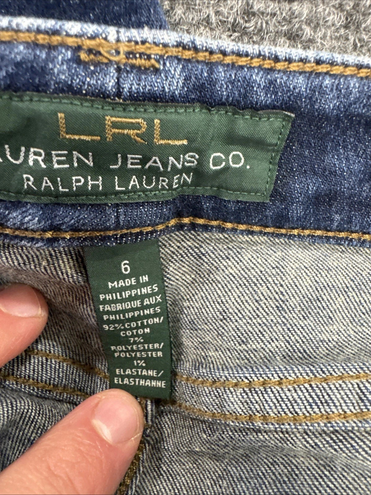 LRL Lauren Jeans Co Ralph Lauren Womens 6 Modern Straight Stretch Blue Jeans