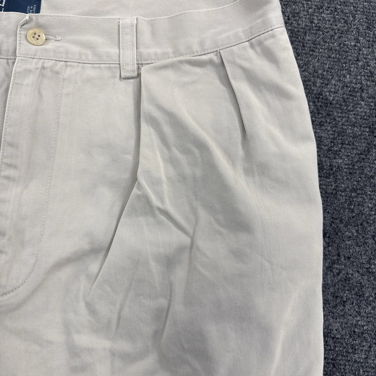 Polo Ralph Lauren Tyler Shorts Mens 38 Khaki Pleated Chino 100% Cotton