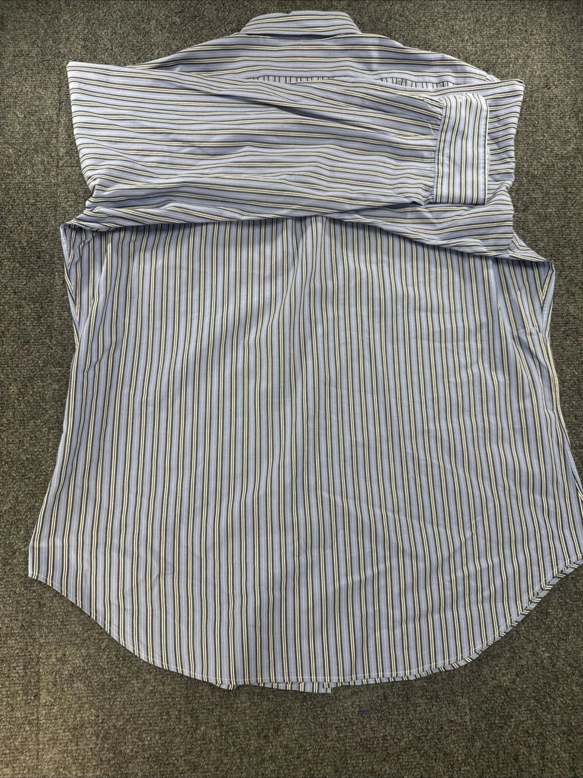 Polo Ralph Lauren Andrew Mens 16.5 34-35 Blue Stripe Cotton Shirt NWOT