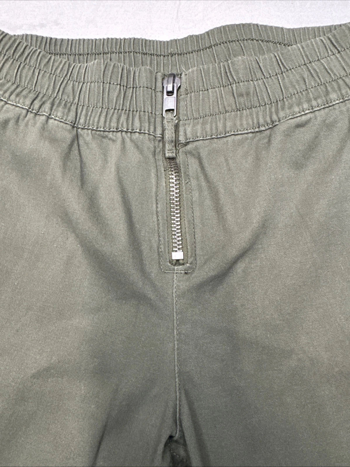 RD Style Women's Small Green Joggers Zipper Waist Activewear Pants EUC