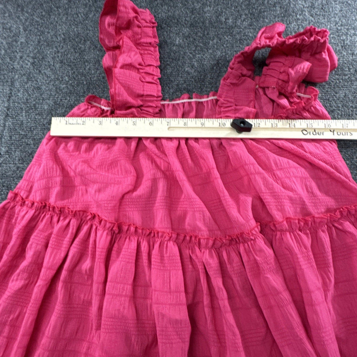 SHEIN Pink Ruffle Strap Babydoll Mini Dress Women’s Small US 4 Cottagecore