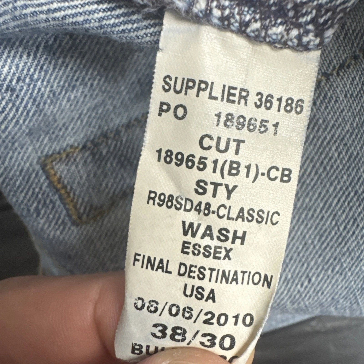 Polo Ralph Lauren Quality Denim Goods Jeans 38x30 Essex Light Wash Cotton