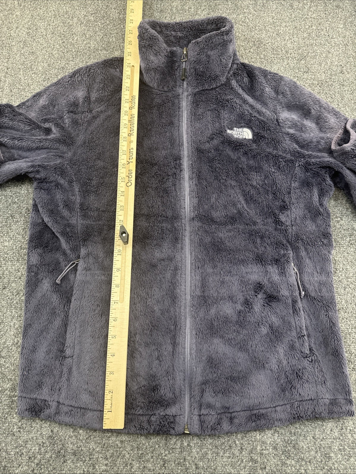 The North Face Osito 2 Women’s Gray High Pile Fleece Jacket C782 Full Zip