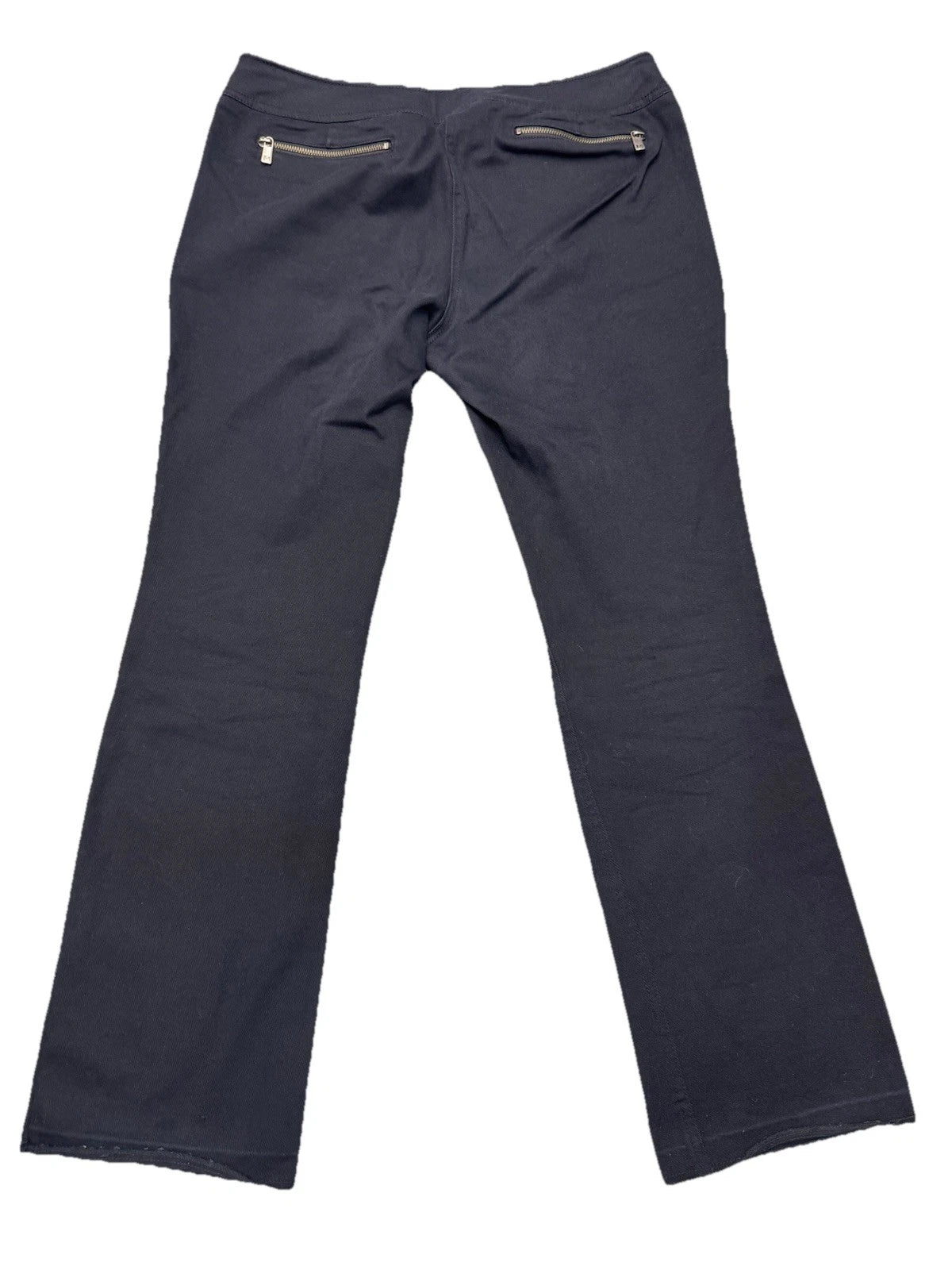 Vintage Michael Kors Zipper Pockets Black Straight Leg Denim Pants Women's
