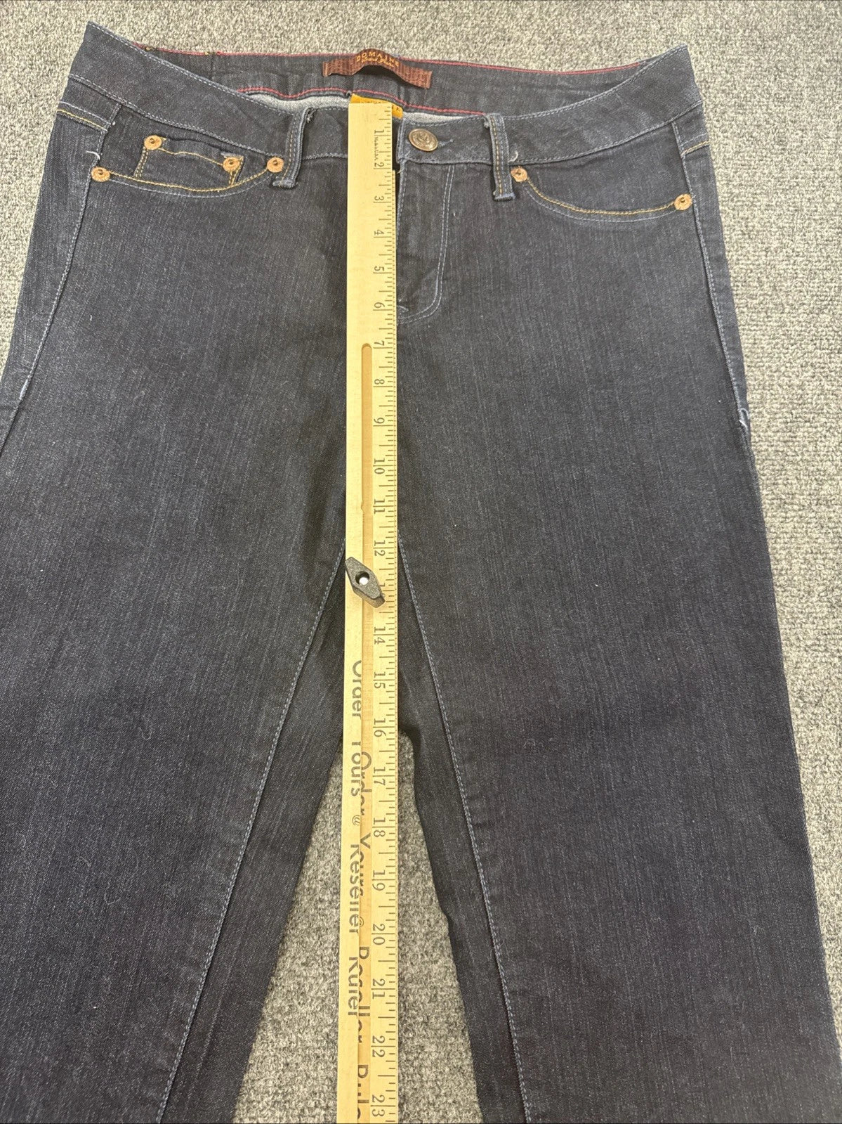 Domaine Grand Jeans Women's Size 13 Dark Wash Skinny Stretch Denim Blue Jeans