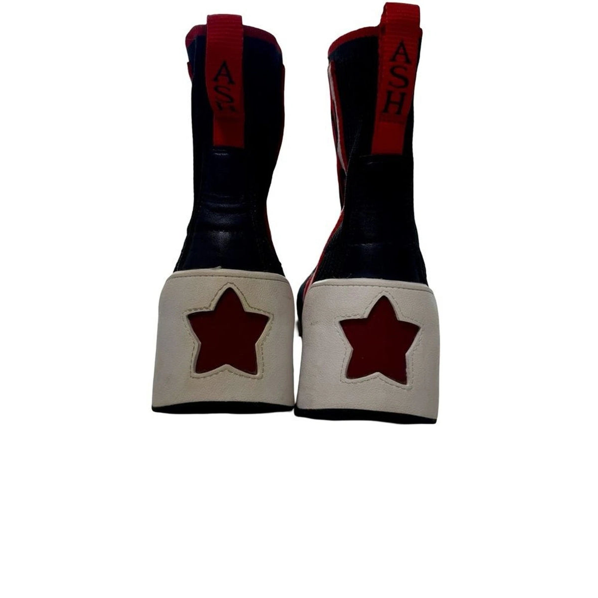 ASH Sock Sneakers Women EU 38 US 7.5 Black Red Star Stripe Knit Designer