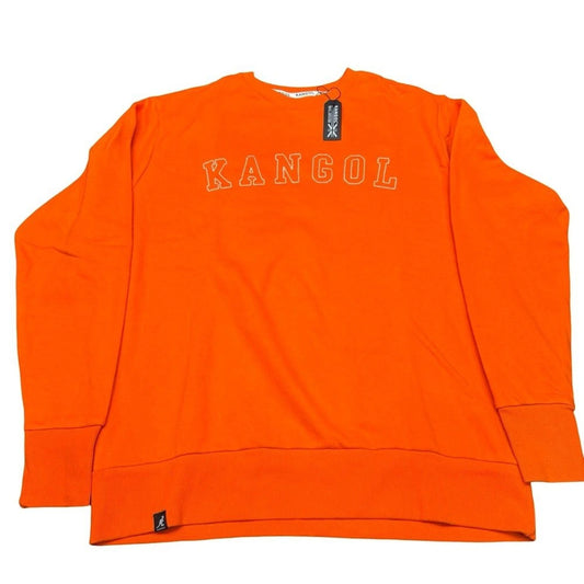 Kangol Men’s Crewneck Sweater XL Orange Logo Streetwear Pullover BNWT