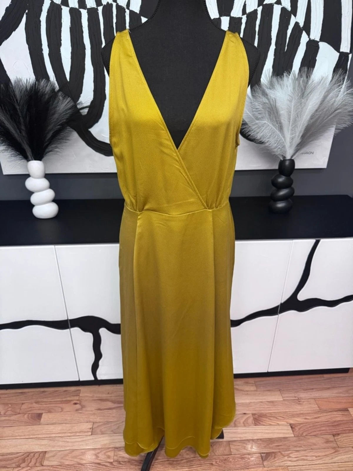 NWT French Connection Alessia Satin Wrap Dress 10
