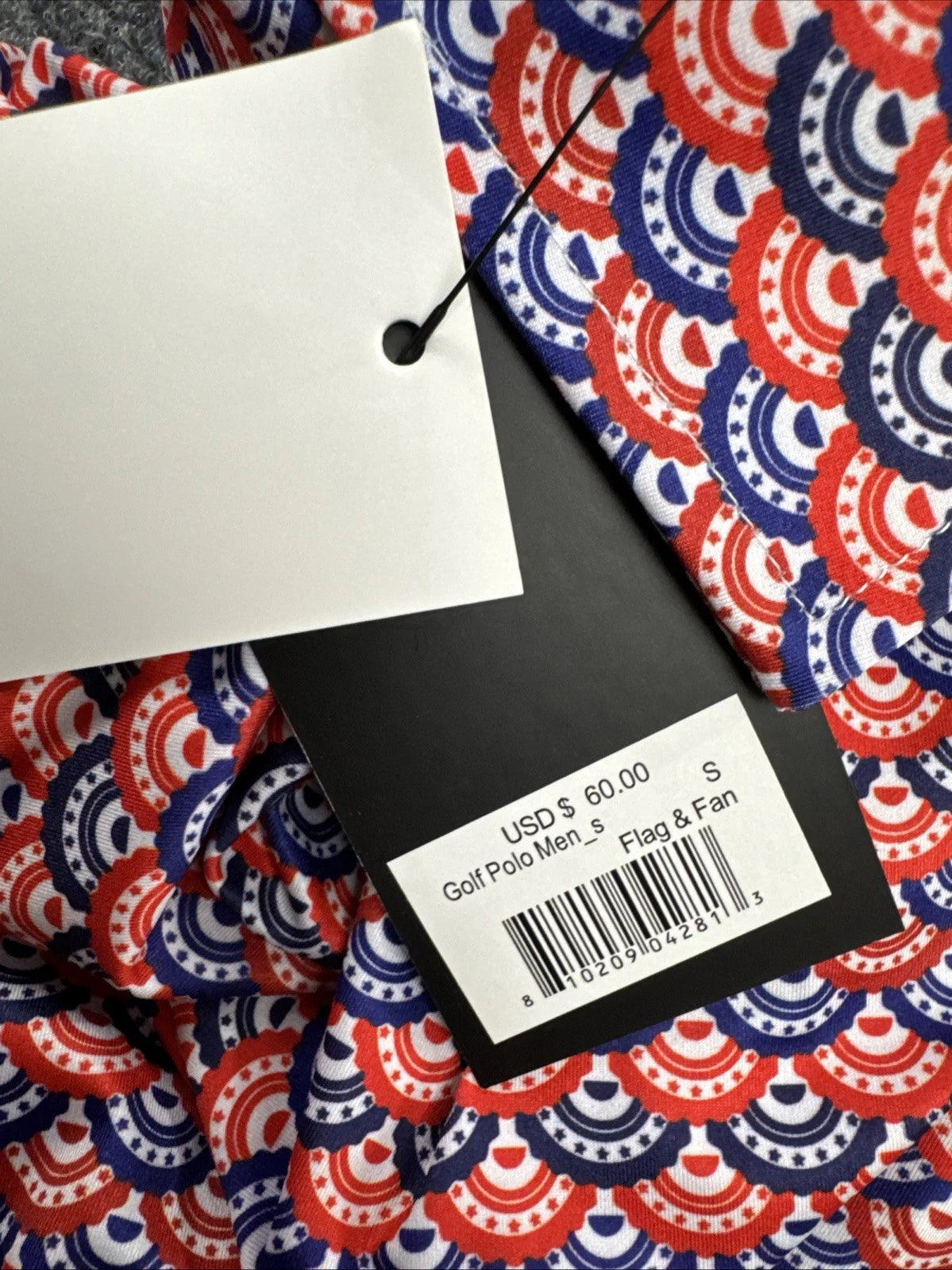 Yatta Golf Patriotic Golf Polo Men's Small Red White Blue NWT