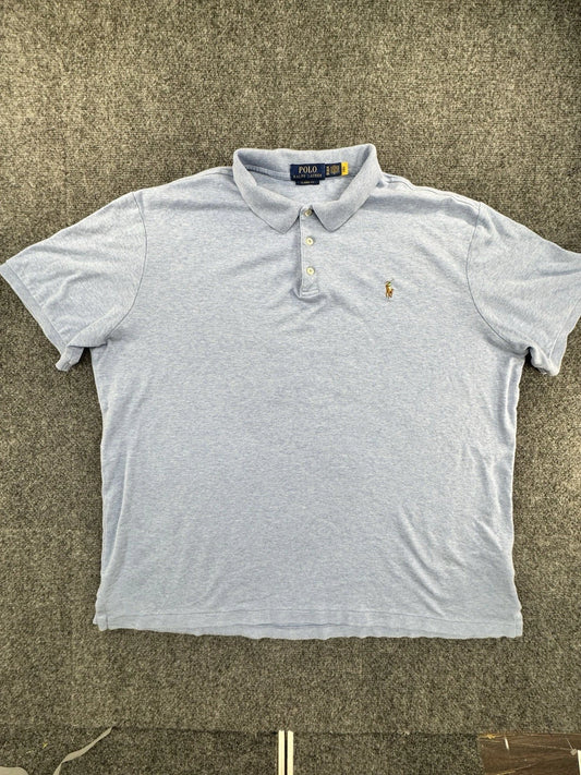Polo Ralph Lauren Classic Fit Polo Shirt, Men's XL, Light Blue Pony - Pre-Owned