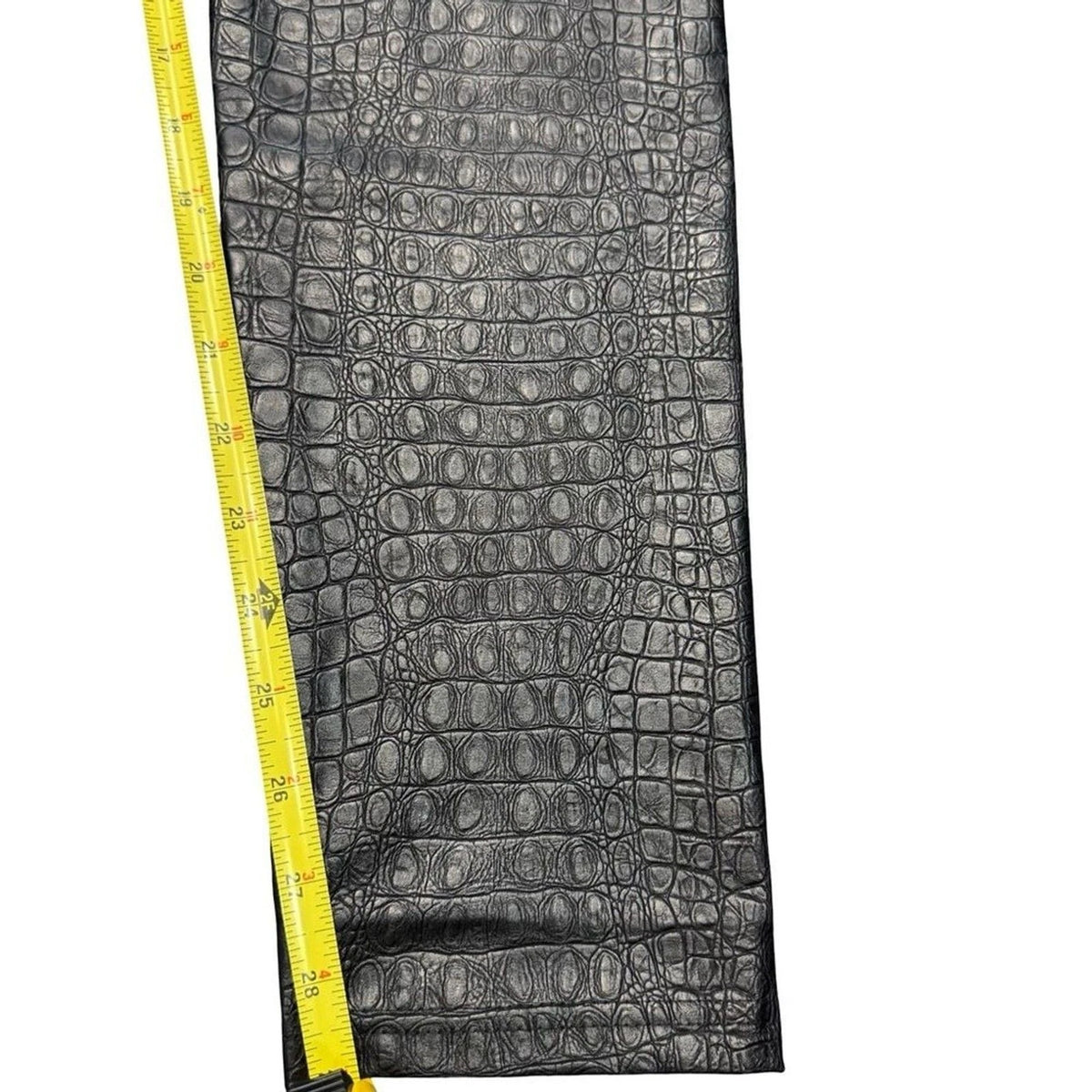 7 For All Mankind Croc Embossed Coated Pants Women’s Large Black Skinny