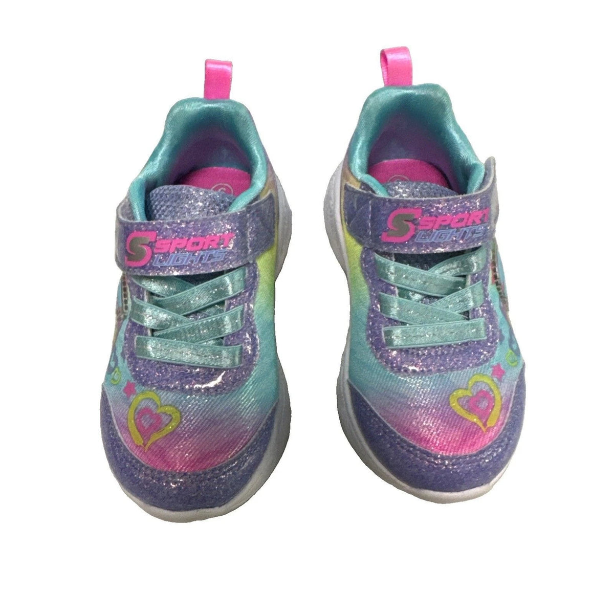S Sport by Skechers Alina Hearts Pink Light-Up Sneakers Toddler Girls 6T