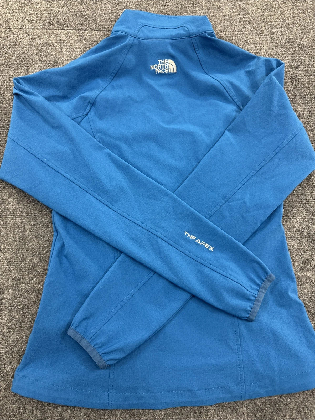 The North Face Women’s Small Blue Softshell Jacket Full Zip Outdoor Hiking