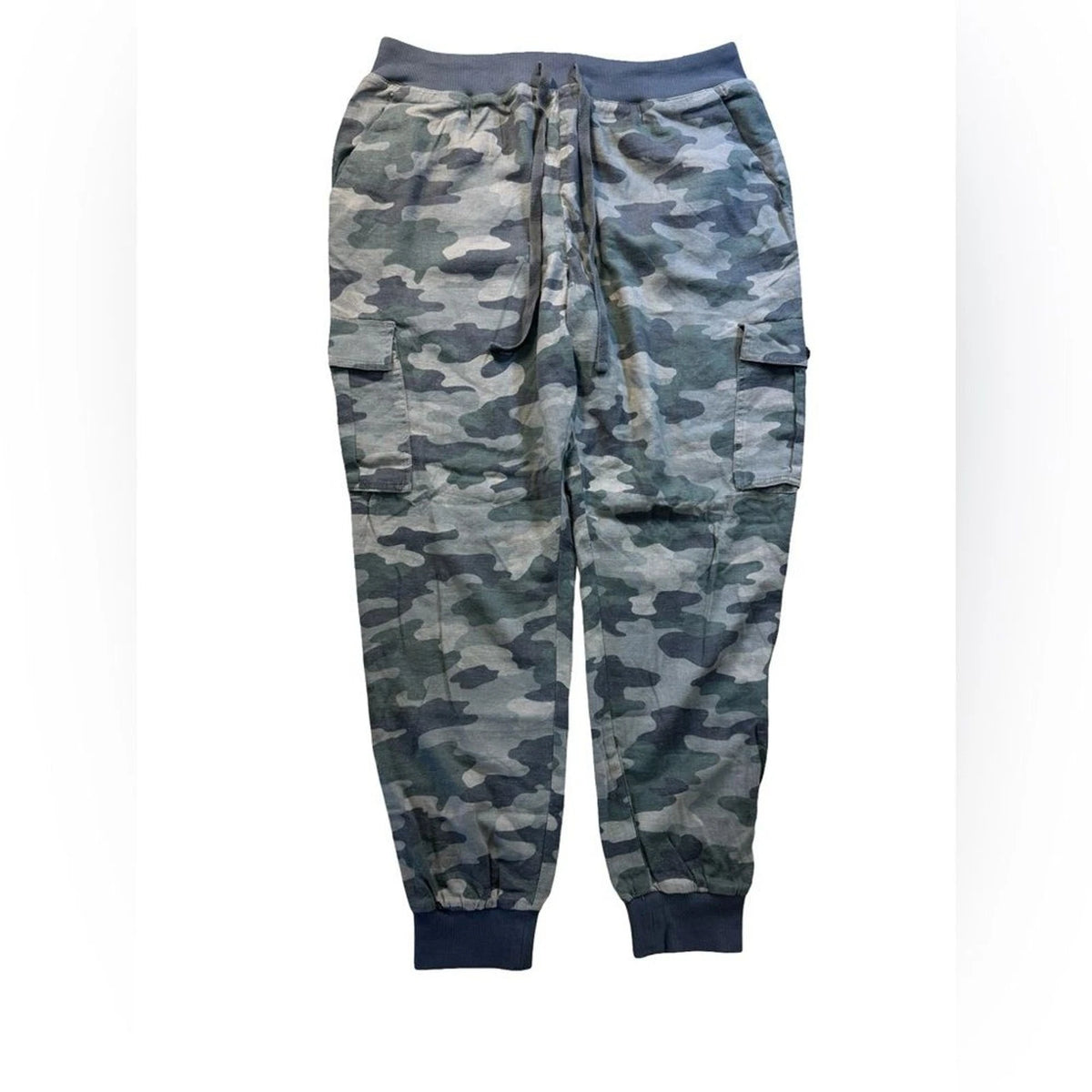 Lucky Brand Camo Jogger Pants Women's L Green Streetwear Lounge Athleisure