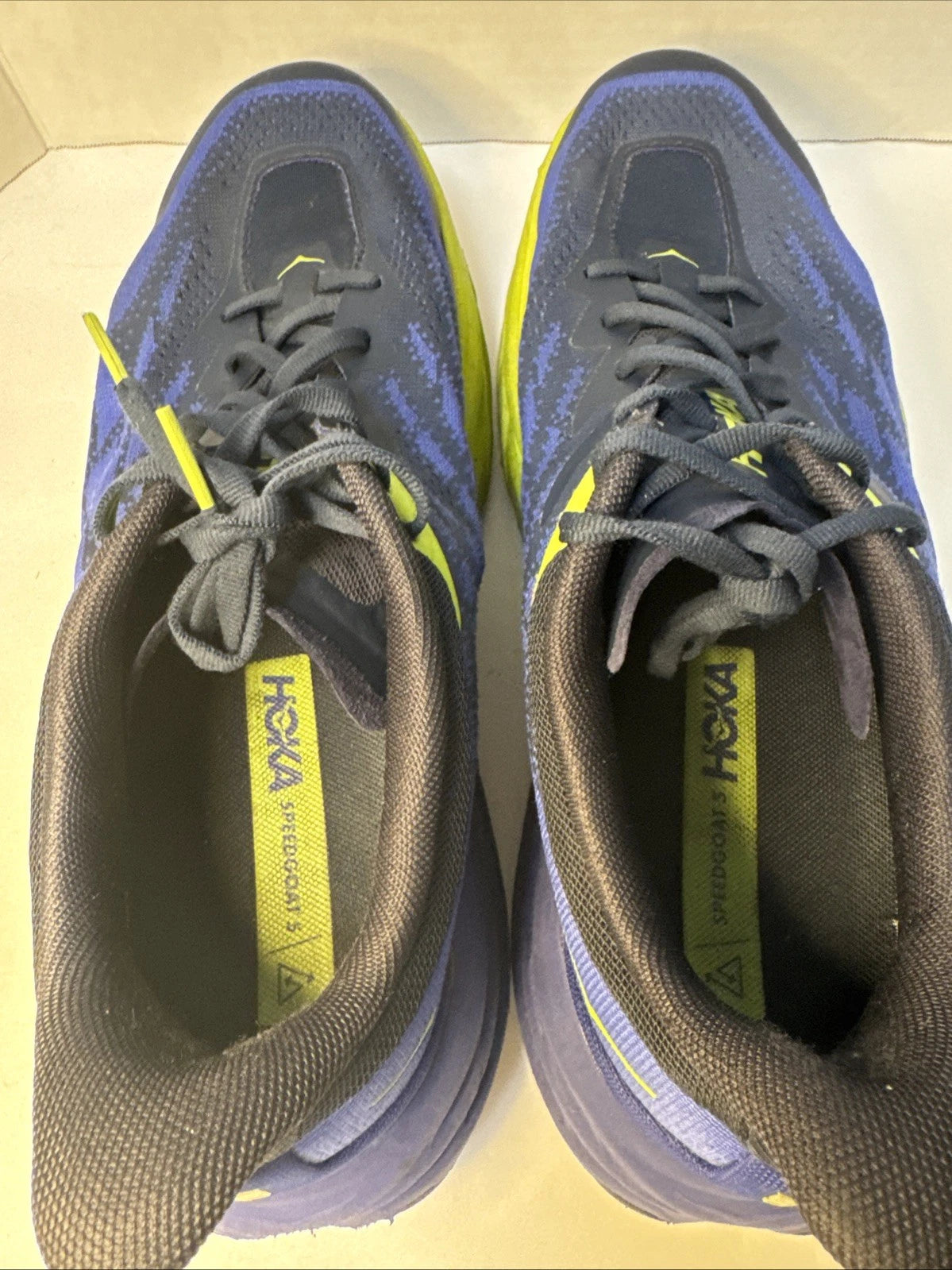 HOKA One One EVO Mafate Men's 11.5 D Cyan Citrus Vibram Trail Running Shoes