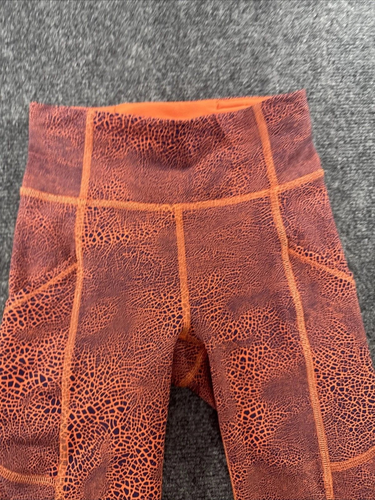 Lululemon Womens Leggings Size 4 Orange Purple Abstract Print High Rise