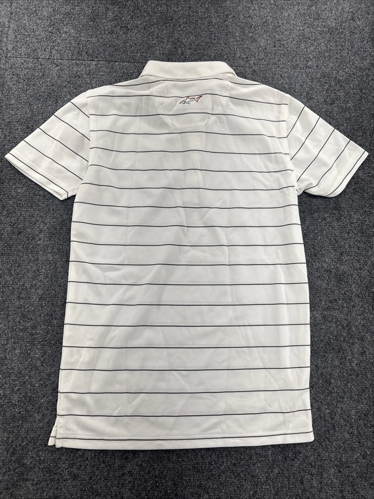 Greg Norman Play Dry Golf Polo Shirt White Black Stripe Women’s Medium NWT