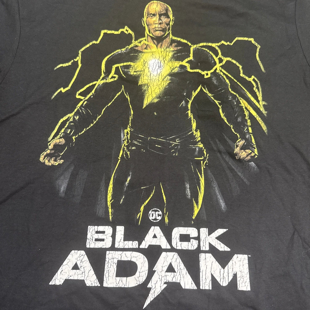 DC Black Adam The Rock T Shirt Mens Medium 38 40 Black Graphic Tee NWT