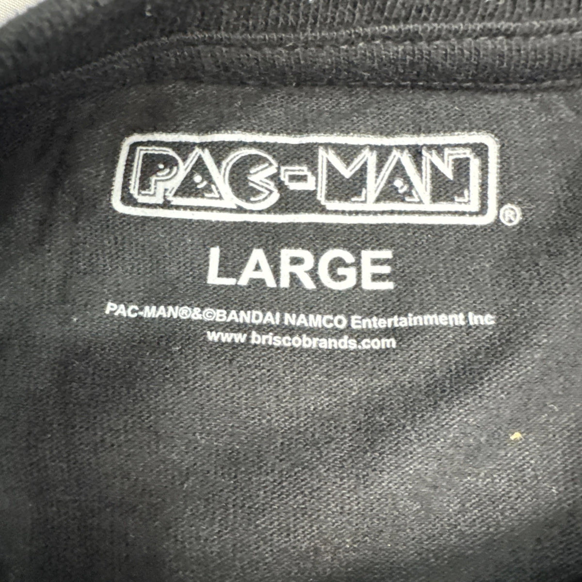 Pac Man Graphic T Shirt Mens Large Retro Video Game Gaming Tee Black BNWT