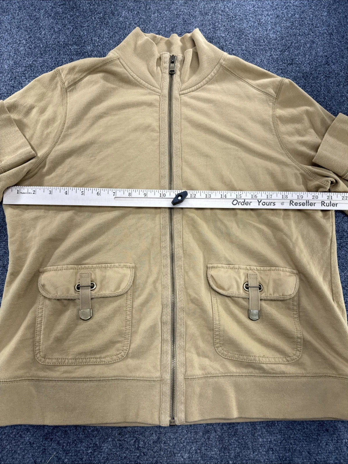 Lauren Jeans Co Ralph Lauren Womens XL Tan Cotton Utility Jacket Y2K