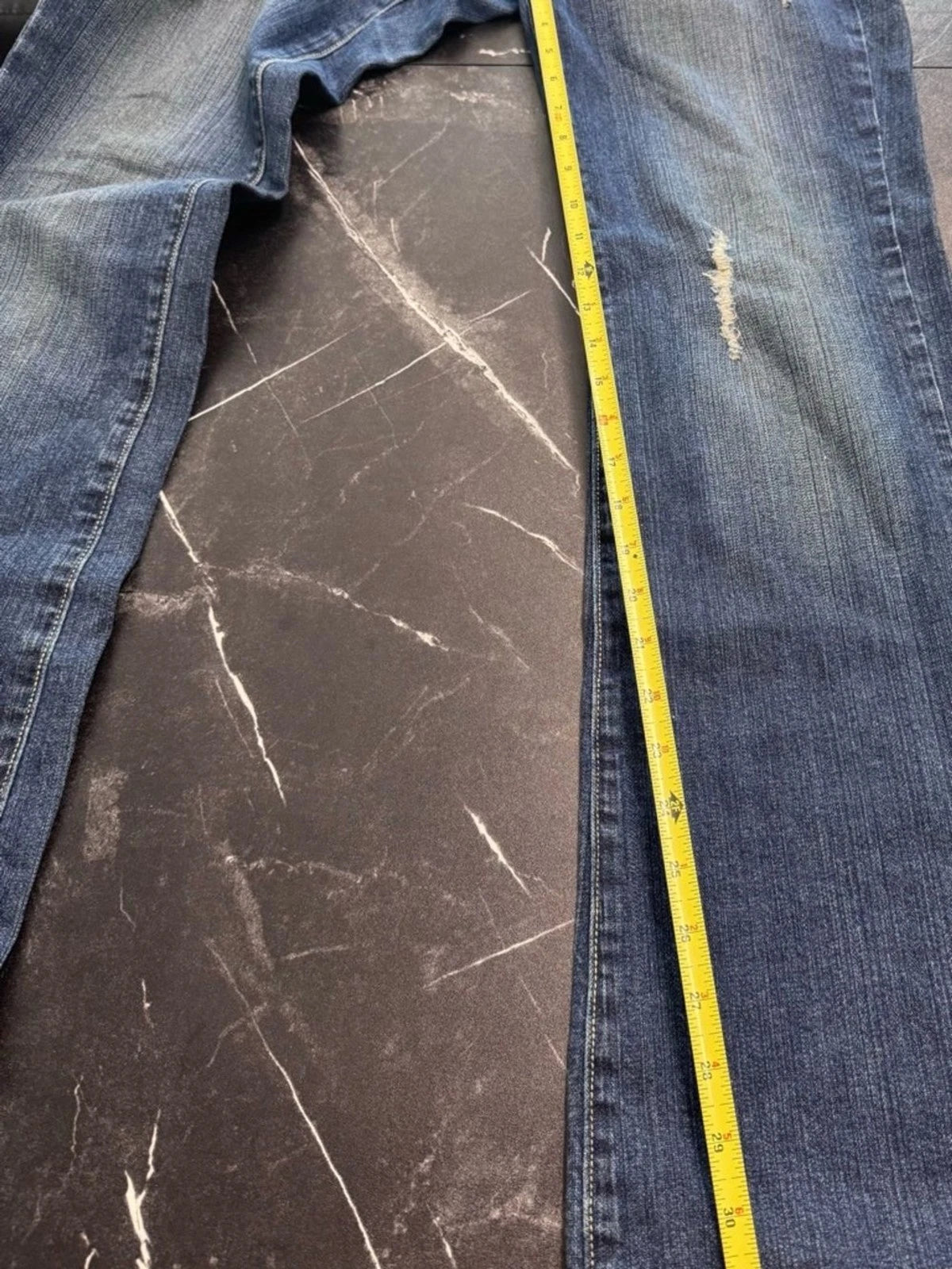 Vigoss Mid Blue Flare Jeans Juniors 11/12 Distressed Retro Denim Trendy