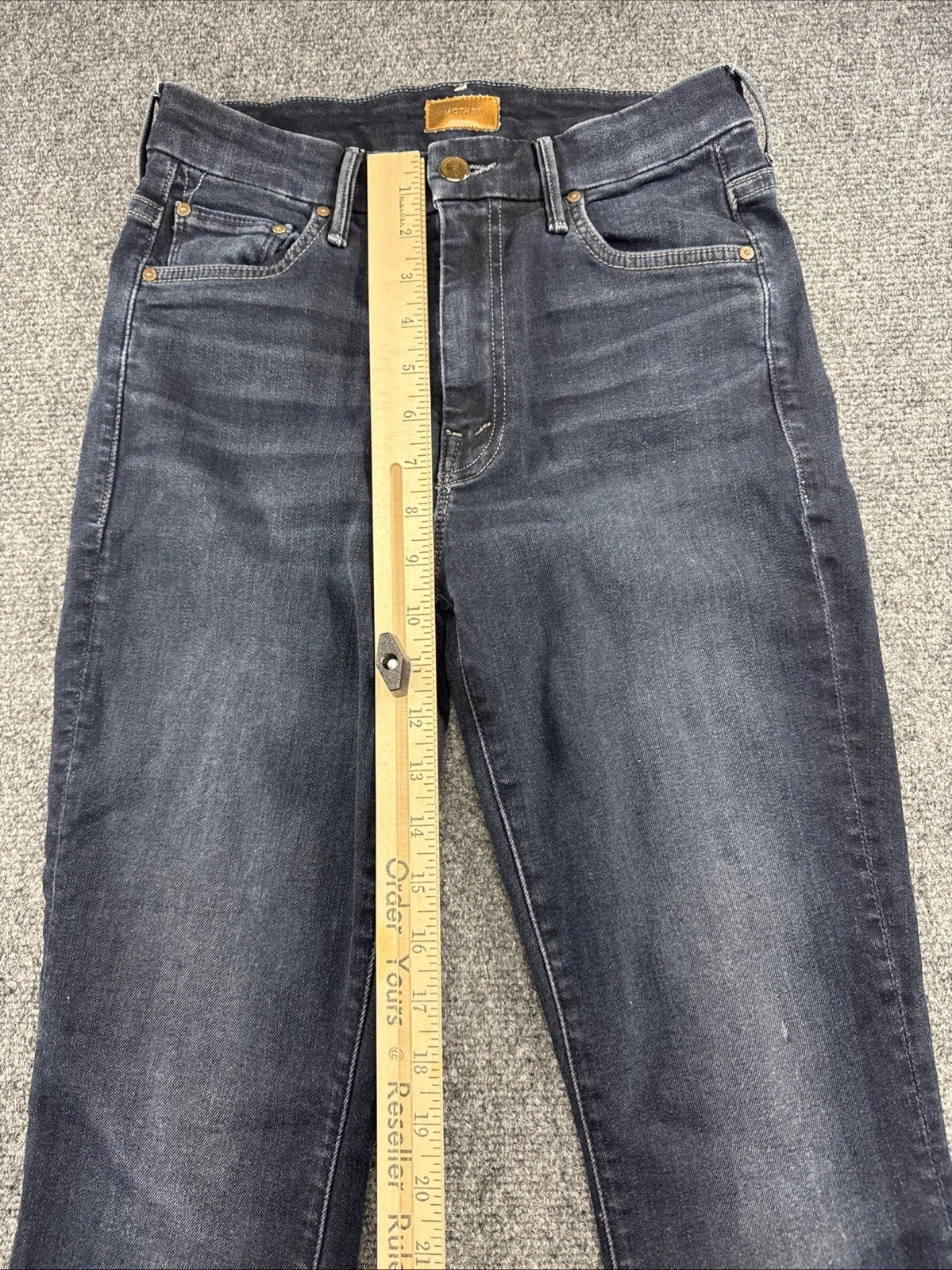 MOTHER High Waisted Looker Jeans Womens 27 Dark Wash Skinny Stretch Designer