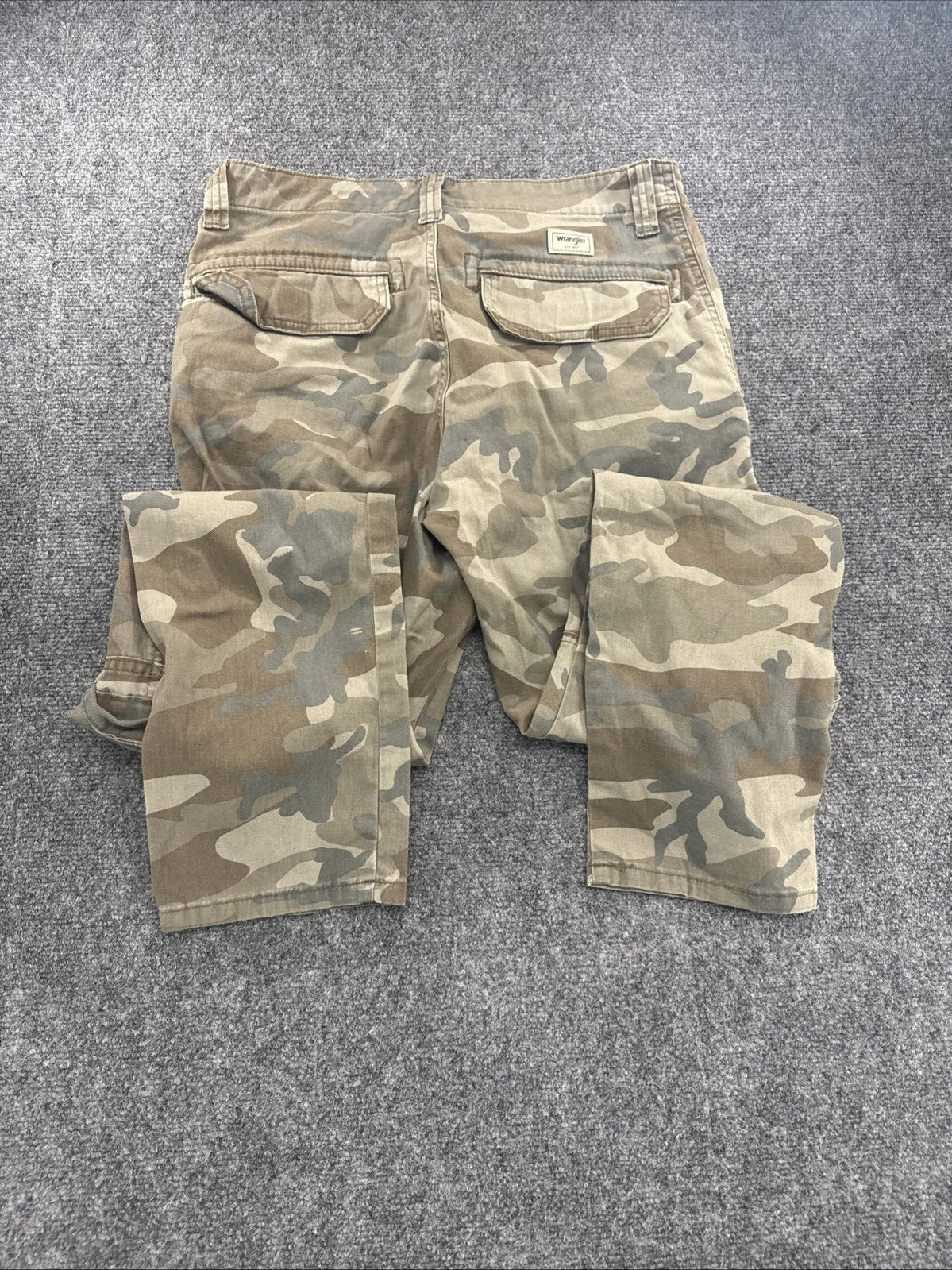 Wrangler Regular Taper Cargo Pants Men’s 30x30 Camo Stretch Utility Workwear