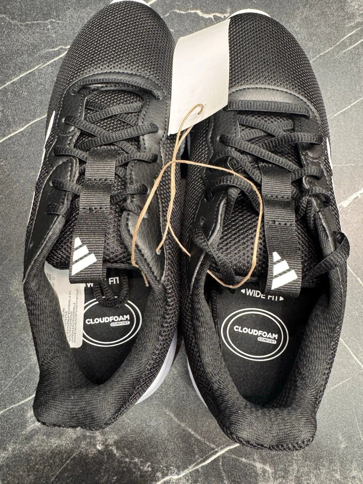 adidas Cloudfoam Flex HQ4960 Women's 9 Wide Black Walking Shoes BNIB