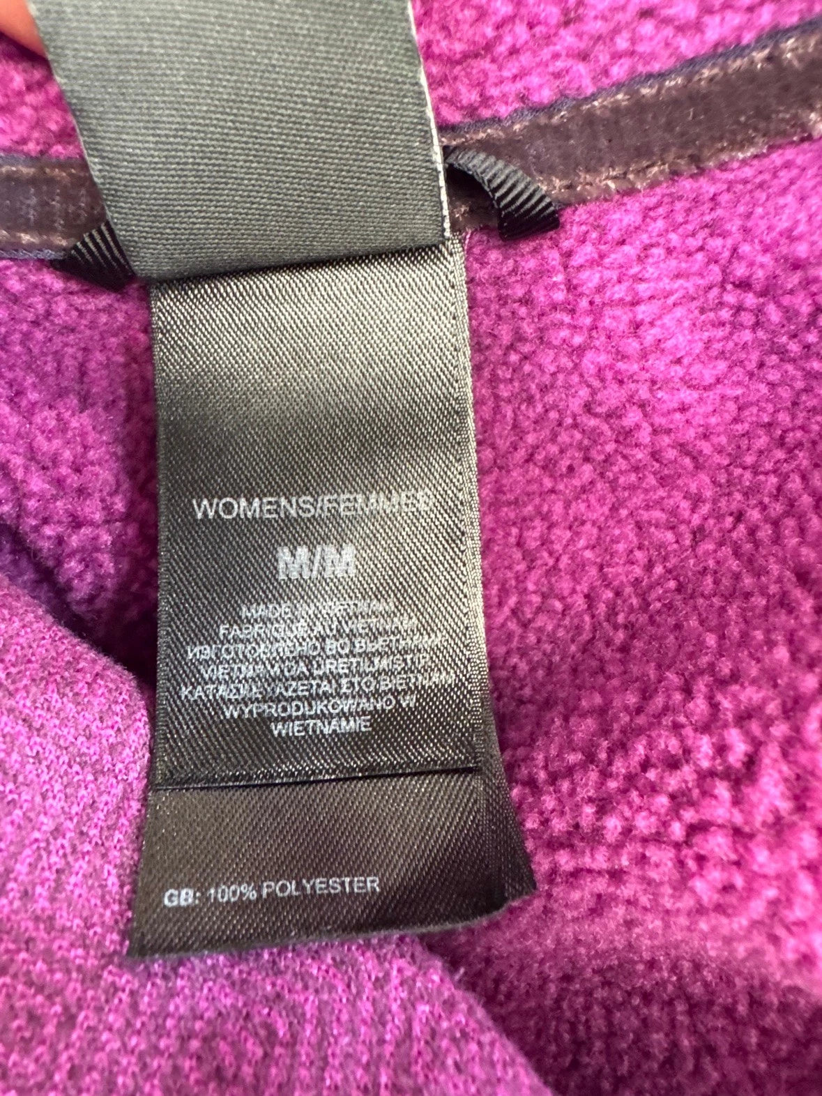 The North Face Women's Purple Button Shawl-Collar Pullover Size M Pre-Owned