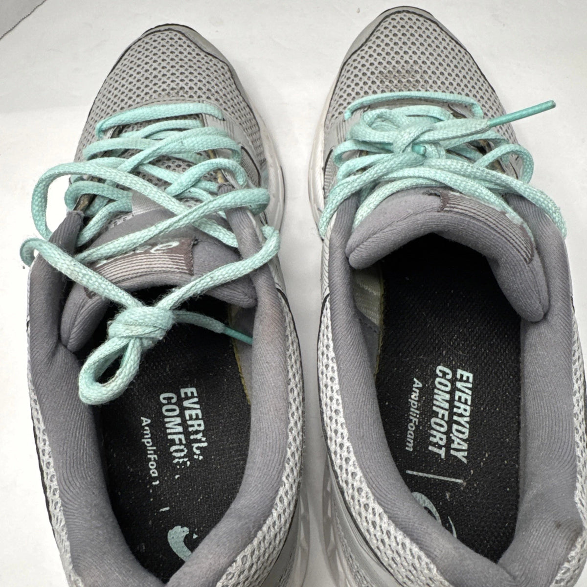 ASICS GEL-Contend 5 Women’s Size 10 Gray Aqua Running Walking Shoes 1012A234