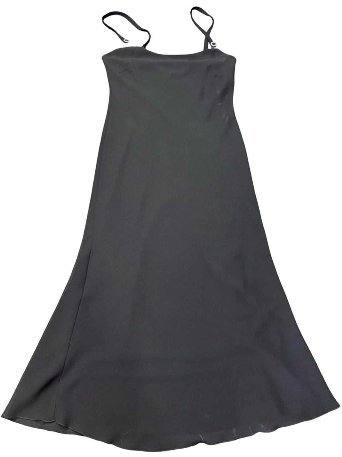 Connected Apparel Black Maxi Dress Rhinestone Straps Women's 12 Formal EUC