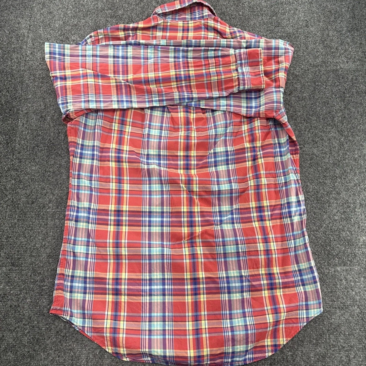Polo Ralph Lauren Shirt Men’s Small Red Multicolor Plaid Long Sleeve Pony Logo