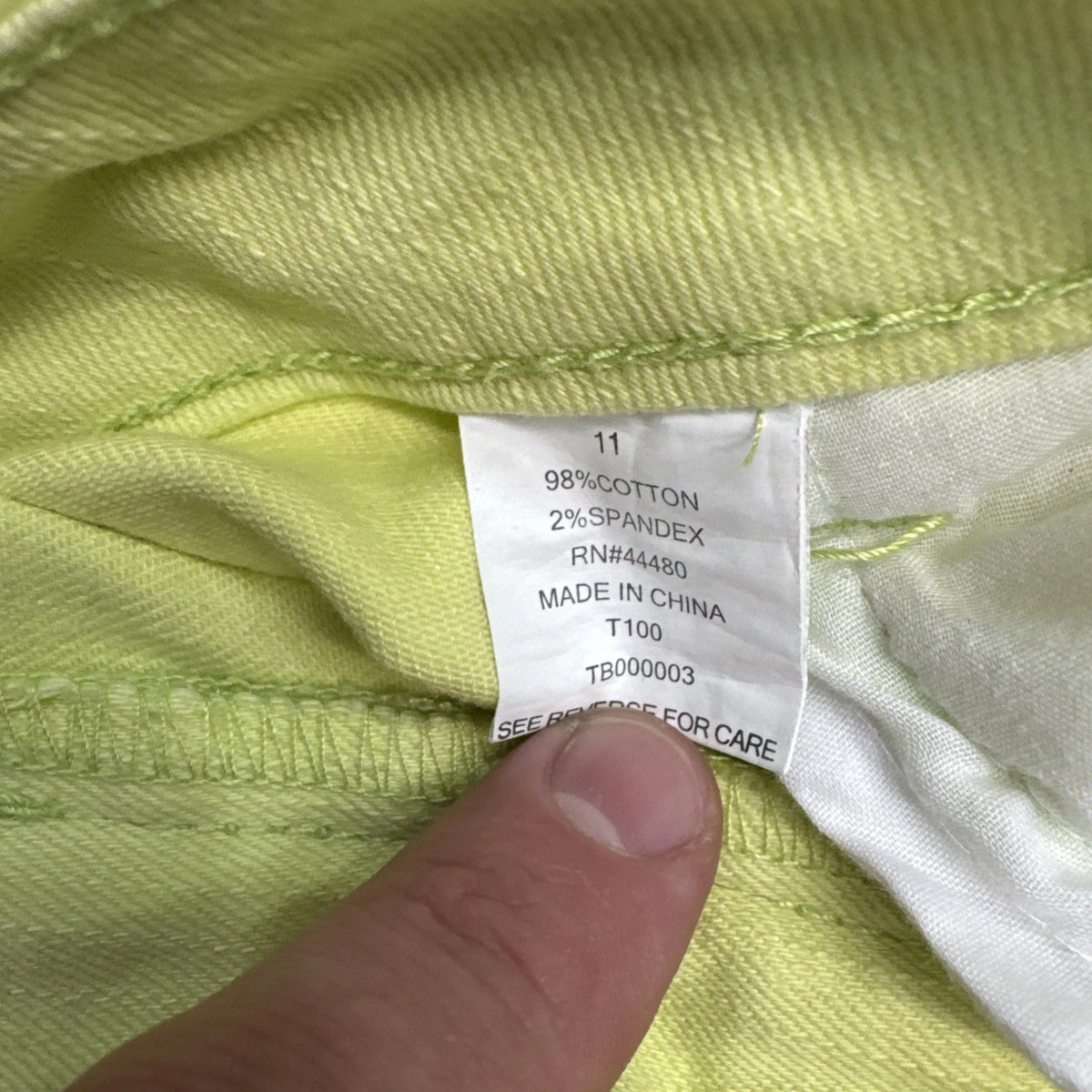Vintage Tinseltown Yellow Slim Fit Jeans Women's 11 Y2K 90s Denim Pants EUC