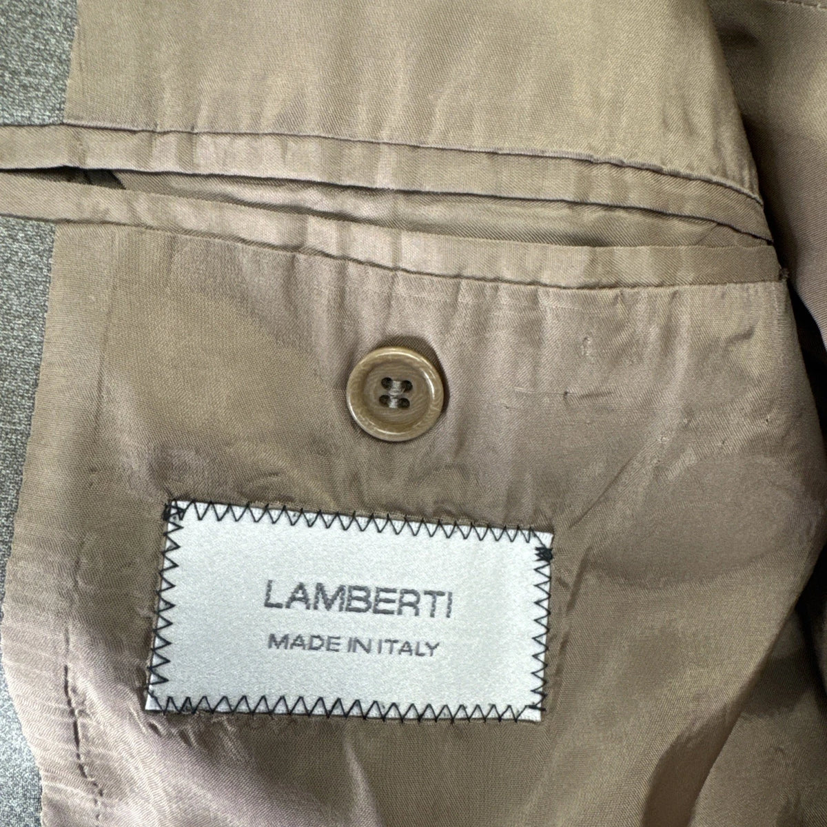 Lamberti Made in Italy Mens Sport Coat Blazer Gray 3 Button Long Tailored