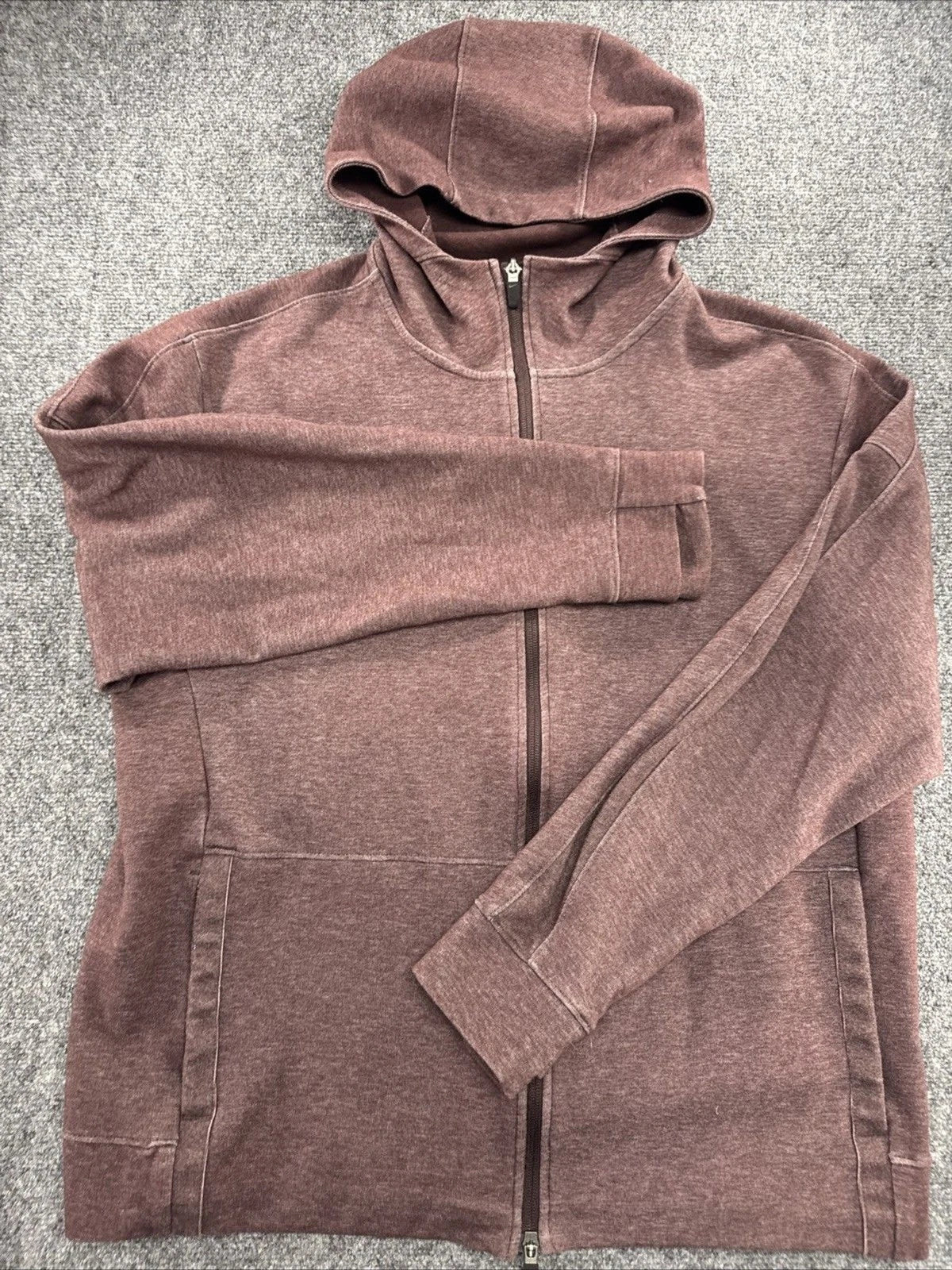 Nike Yoga Dri-FIT Full Zip Hoodie Men's L Dark Beetroot CU6260-203