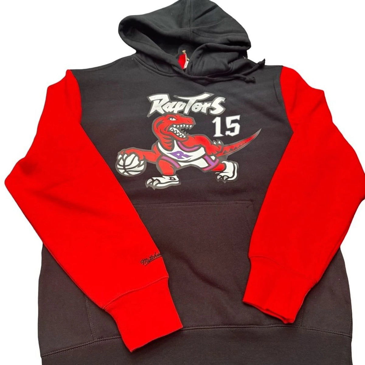 Mitchell & Ness Raptors Vince Carter Hoodie Black Red Size Small BNWT NBA Heat!
