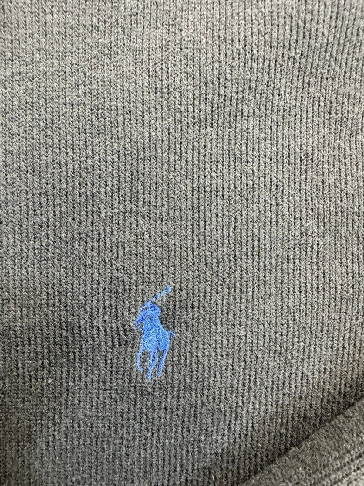 Polo Ralph Lauren Quarter Zip Sweater Gray Men's XL 100% Cotton Pony Logo