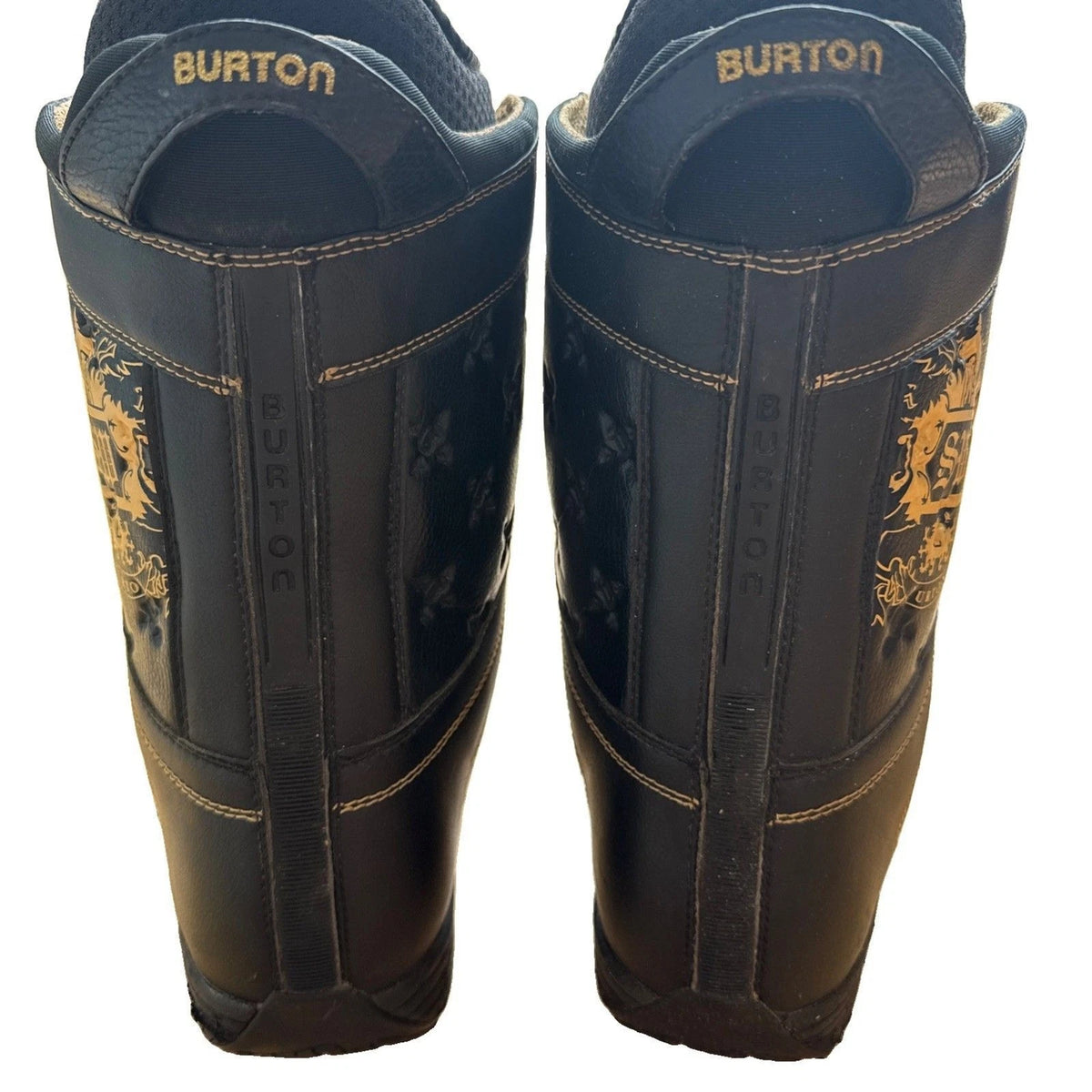 Burton Shaun White Snowboard Boots Mens 12 Black Gold Traditional Lace
