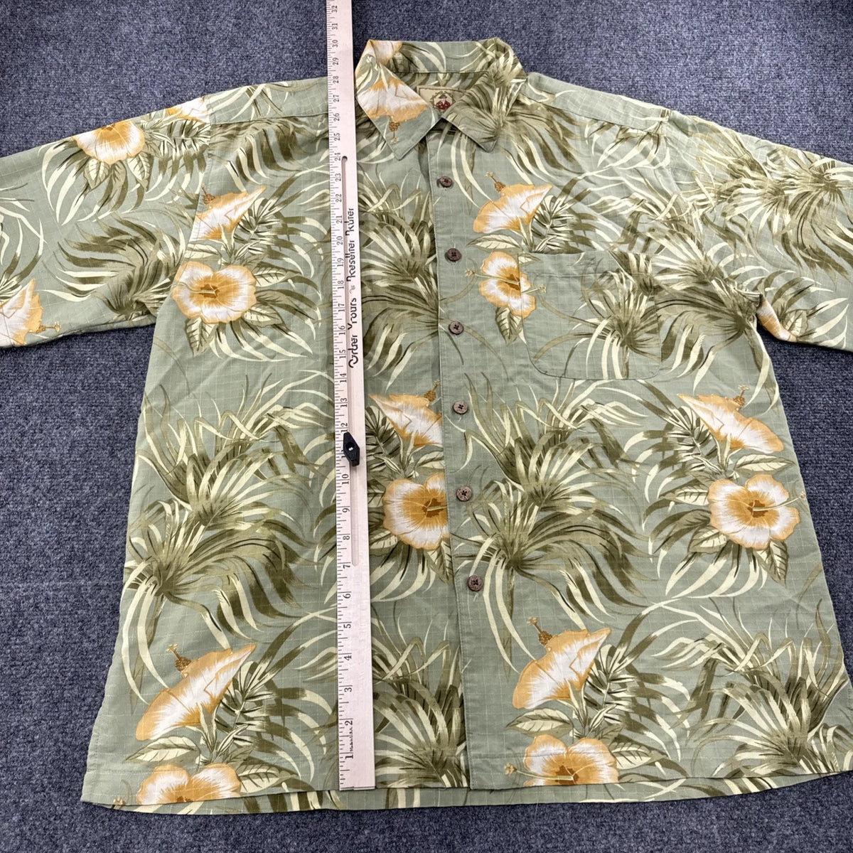 Joe Marlin Hawaiian Shirt Men’s XL Tropical Aloha Camp Floral Rayon Blend