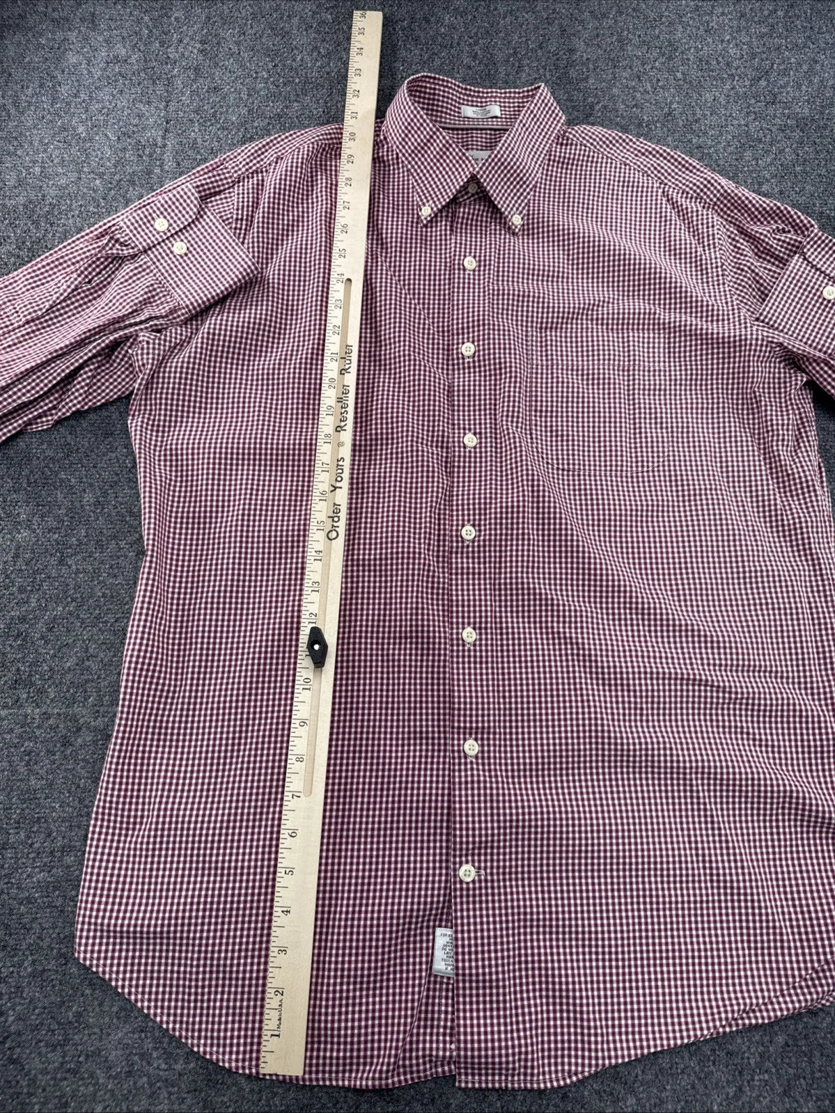 Peter Millar Crown Button Down Shirt Men’s Large Red Blue Gingham 100% Cotton