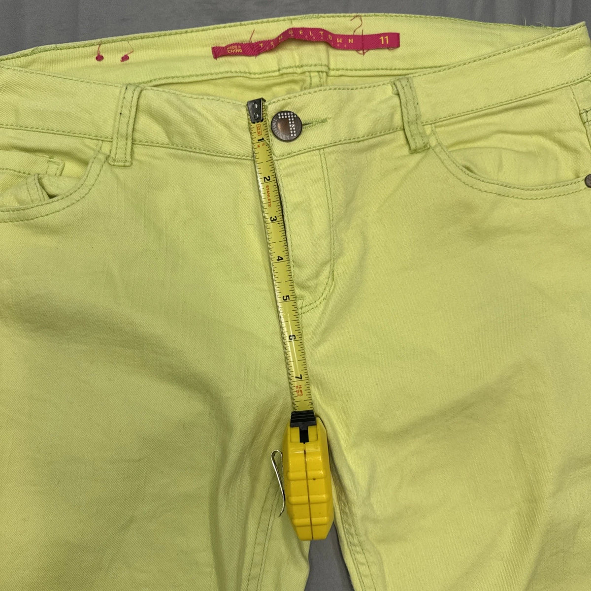 Vintage Tinseltown Yellow Slim Fit Jeans Women's 11 Y2K 90s Denim Pants EUC