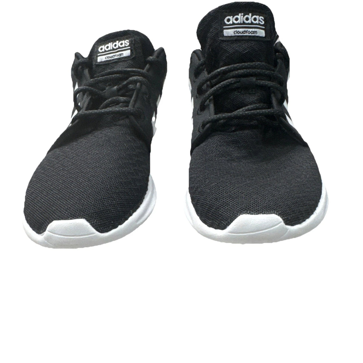 Adidas Cloudfoam QT Racer Black White Running Shoes Women's Size 7 EUC