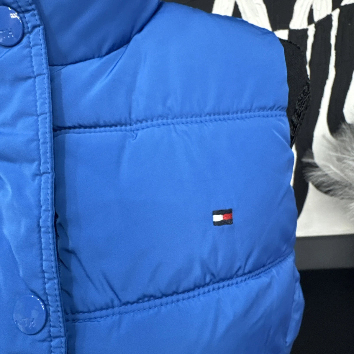 Tommy Hilfiger Puffer Vest Womens XS Blue Quilted Full Zip Lightweight EUC