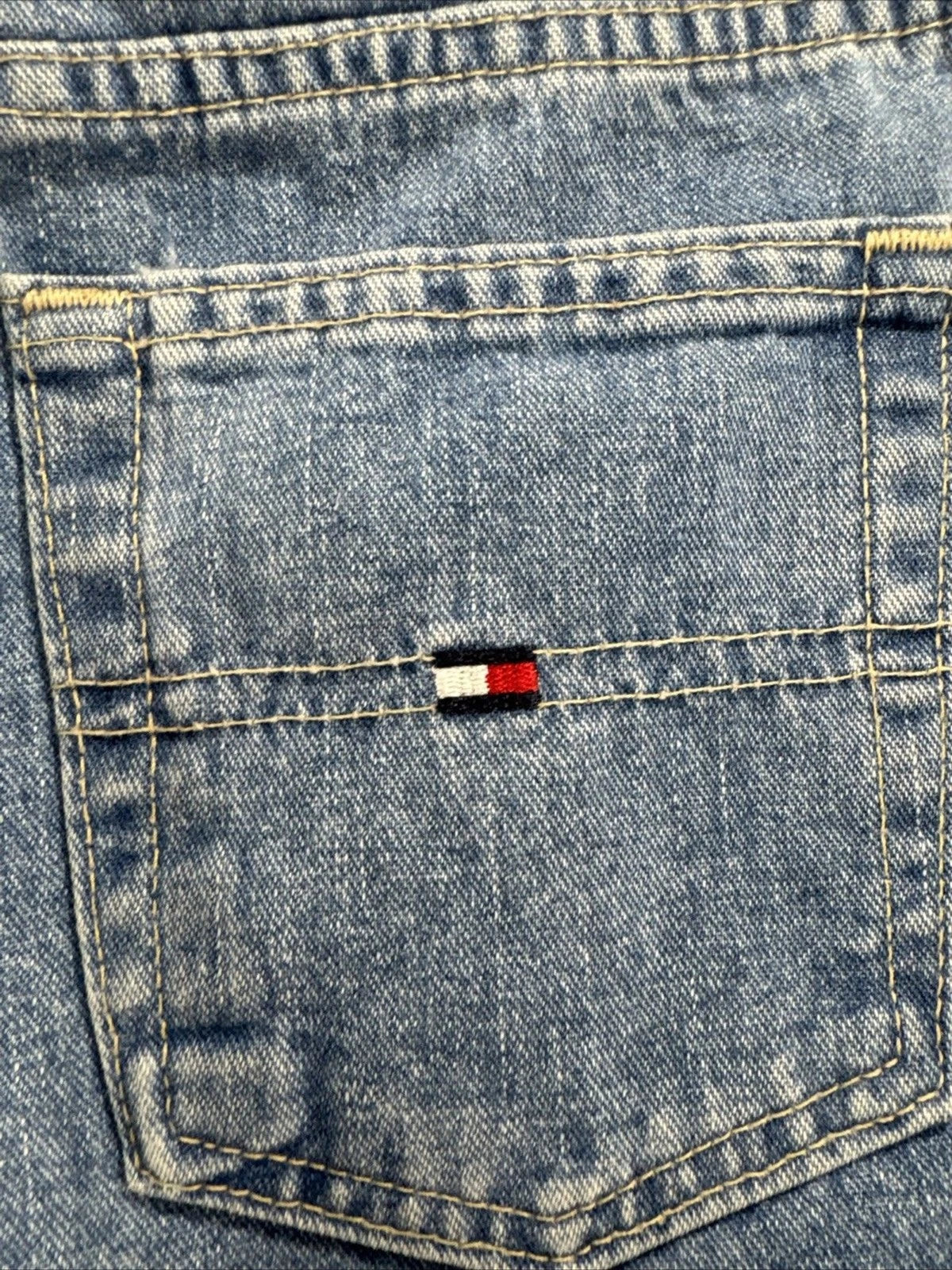 Vintage Y2K Tommy Hilfiger Jeans Womens 8 Studded Hem Wide Leg Made Canada 2002