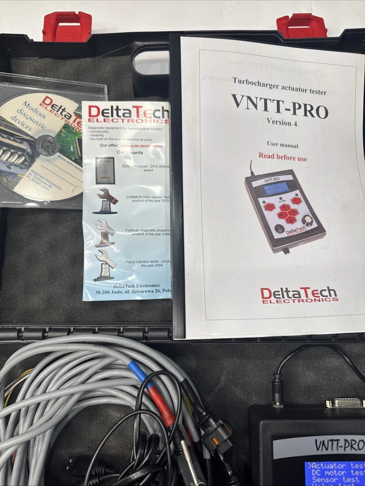 DeltaTech VNTT-PRO V4 USB Turbocharger Actuator Tester Complete Kit Tested