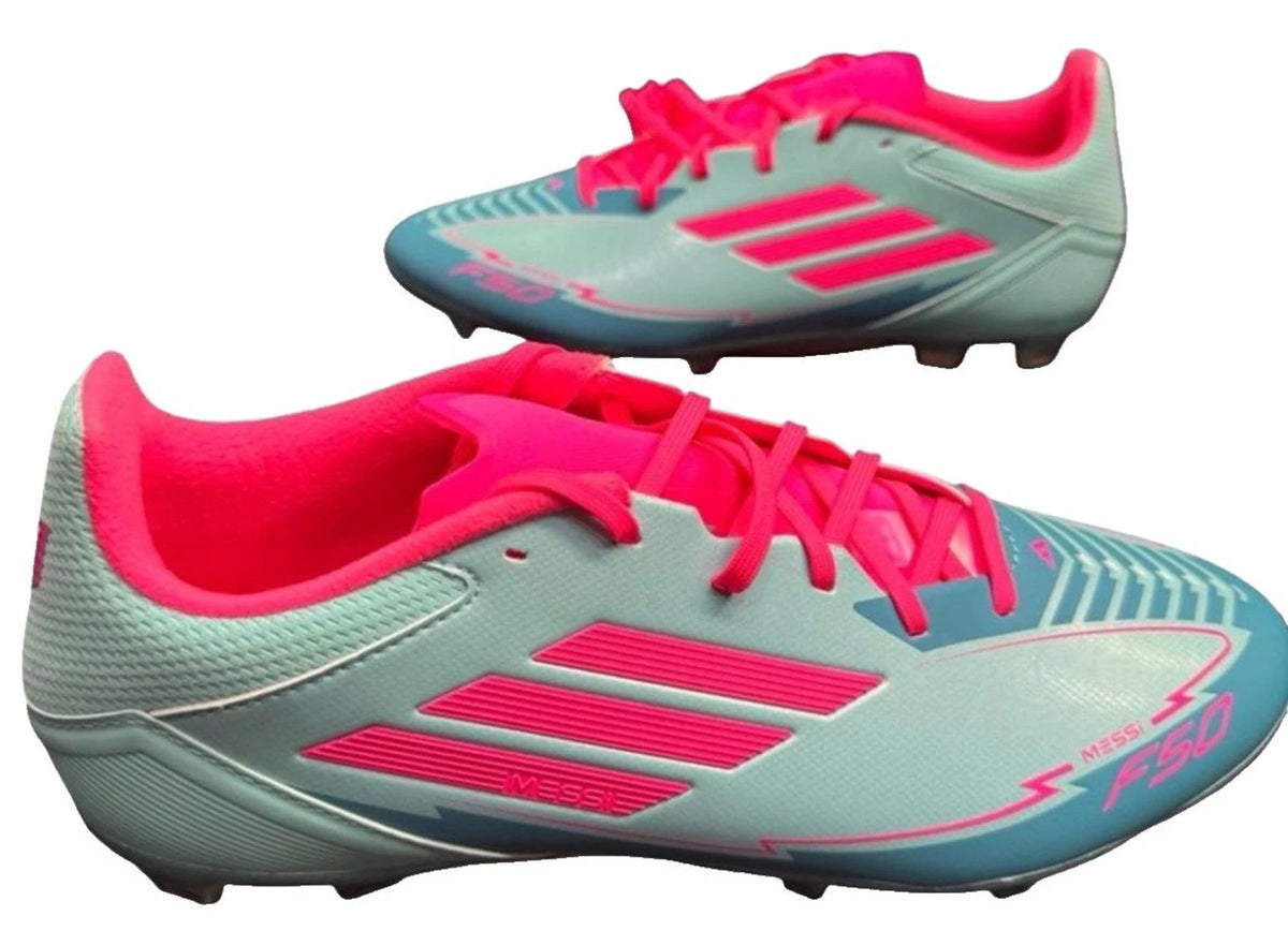 adidas F50 League Messi FG/MG Men's 10.5 Aqua Pink IH0928 New No Box