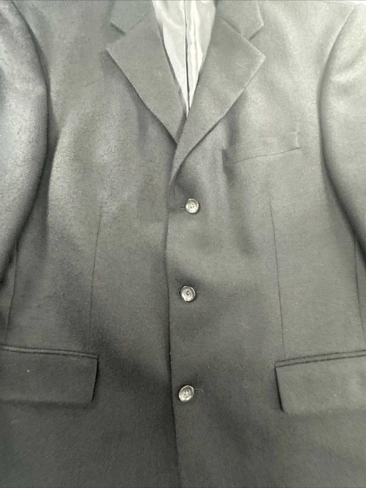 Oscar de la Renta Mens 42R Black 100% Wool Blazer Sport Coat 3 Button