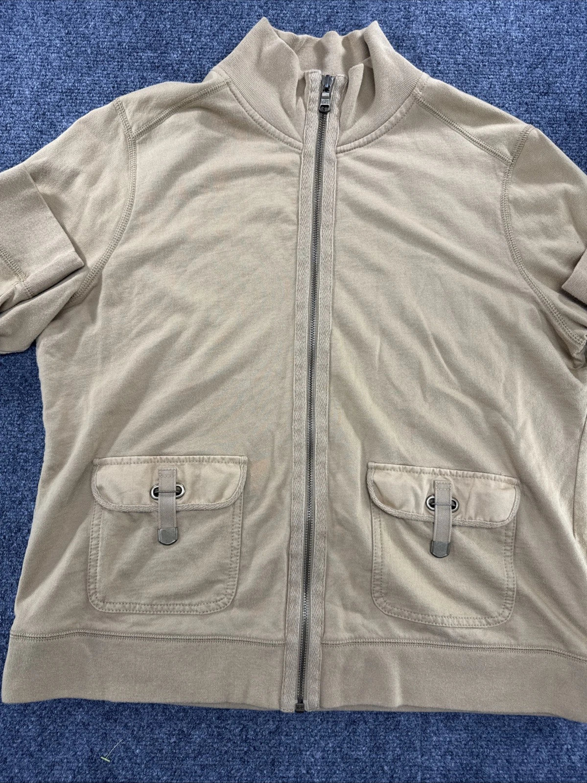 Lauren Jeans Co Ralph Lauren Womens XL Tan Cotton Utility Jacket Y2K