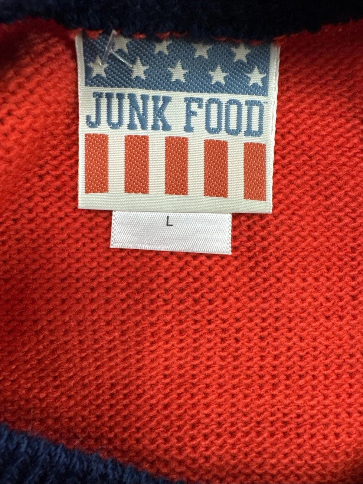 Junk Food New England Patriots NFL Sweater Mens L NWOT 2014 Helmet Crewneck